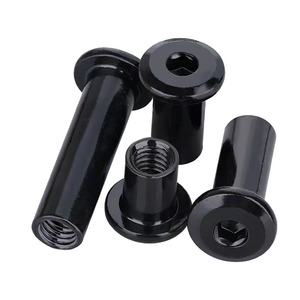 Baiguluo M6 Black Zinc Plated Internal Hex Clamp Nuts Carbon Steel High Strength <b>Fasteners</b> For Standard Applications - Product Image 2