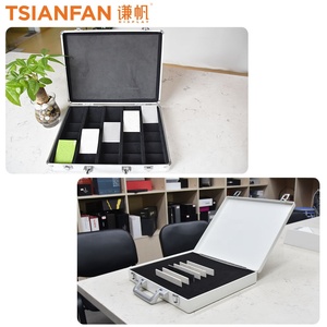 <span class=keywords><strong>Exposition</strong></span> de vitrine en Aluminium de haute qualité, 10 pièces, boîte d'échantillon de Quartz, granit - Product Image 2