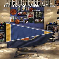 Drapeau triangulaire portable en feutre non tissé, personnalisable (logo, couleur, taille), motif ballon de basket 12 x 30