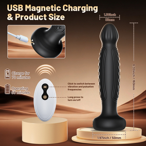 Vibrador 2 en 1 para Punto G y Anal, 10 Modos de Vibración, Control por Aplicación, Silicona, Estimulación Dual, Juguete Sexual para Parejas, Hombres y Mujeres - Product Image 3