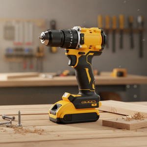 Perceuse à percussion sans fil 21V à moteur sans balais 40N.m 0-1500RPM 2200IPM Mandrin auto-serrant 3/8 po OEM pour le <span class=keywords><strong>bricolage</strong></span> domestique, le <span class=keywords><strong>bois</strong></span> et le métal - Product Image 3