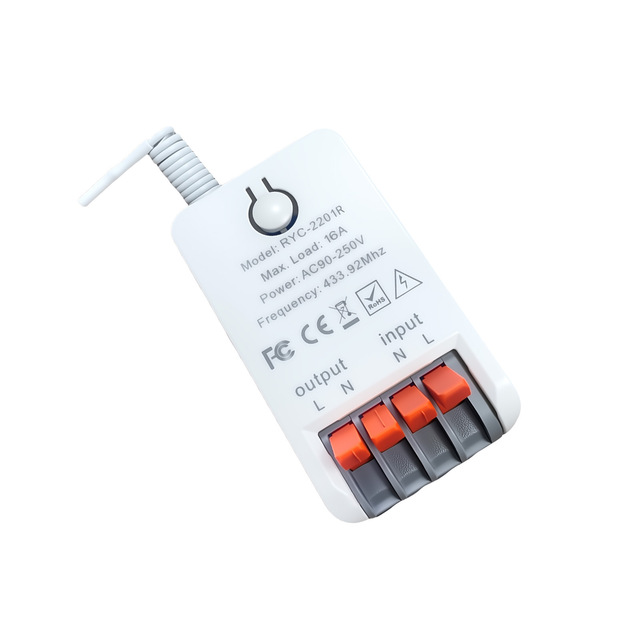 Wireless intelligent remote control switch 110V220V16A household lamp remote control receiving controller without wiring