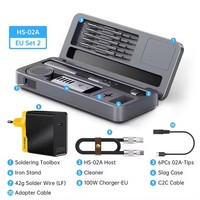 FNIRSI HS-02A HS-02B Fer à Souder Électrique Puissant 100W Durable avec Boîte de Rangement Portable et Organiseur pour Outils de Soudage Électriques