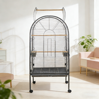 Cage à oiseaux en fer forgé de taille moyenne, pliable, en acrylique, écologique, avec support suspendu, accessoires pour éleveurs d'oiseaux, boîte pour animaux de mariage