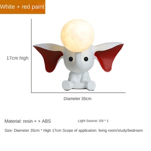 Creative Children Novelty Bedside <strong>Lamps</strong> Atmosphere Led Moon Light Re sin Cartoon <strong>Elephant</strong> <strong>Table</strong> <strong>Lamp</strong> - Product Image 6