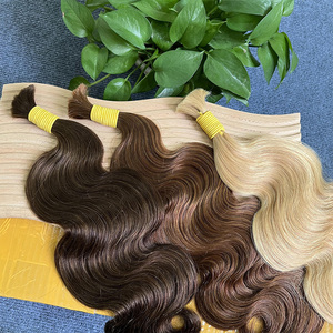 Tressage <span class=keywords><strong>Des</strong></span> Cheveux Extensiones #4 #27 #30 Marrón oscuro Miel Rubio Onda del cuerpo Boho Trenzas Cabello humano a granel para trenzar - Product Image 4