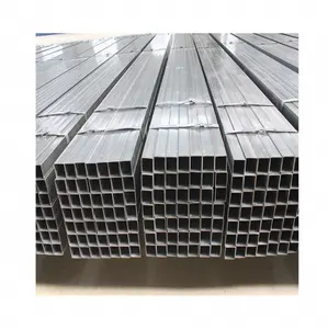 ASTM A106 A36 A53 1.0033 BS 1387 Ms ERW Tubo de aço oco 100x100x4 Mi 40X40 Tubo de aço galvanizado quadrado Gi