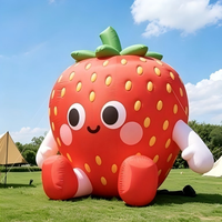 Mascotte gonflable en forme de fraise - Imperméable et durable pour les événements en plein air, les festivals, les fermes, les décorations d'été
