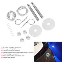 Nouveau capot de voiture en acier inoxydable broche tirer câble Type couvercle serrure Invisible moteur couverture serrure pagaie