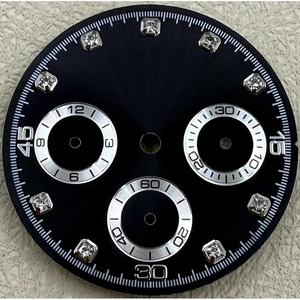 Esfera de Reloj Panda Diamond Face de 29.5mm, Multifunción, Cronógrafo, Nuevo Movimiento de Cuarzo, Accesorios para Piezas de Reloj VK63 - Product Image 2