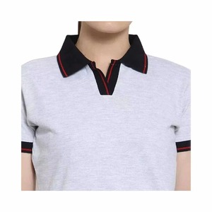 เสื้อโปโลผู้หญิง แขนสั้น คอวี ทรงเข้ารูป ระบายอากาศได้ดี เหมาะสำหรับฤดูร้อน สไตล์ลำลอง รับผลิตขายส่ง พร้อมสกรีนโลโก้และตัวอักษรตามแบบ - Product Image 5