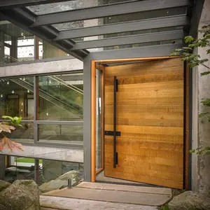 अमेरिकी शैली समकालीन आधुनिक मुख्य प्रवेश द्वार के लकड़ी के घरों के लिए सामने दरवाजे आधुनिक बाहरी मुख्य दरवाजा