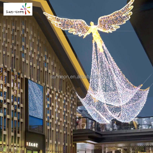 Lumière LED ange pour Noël, Diwali, Halloween, décoration extérieure, lumière ange 3D - Product Image 5