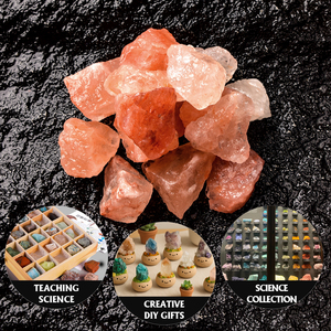 Arancione di cristallo di sale di roccia di cristallo di sale minerale naturale per la purificazione e la visualizzazione con il Feng Shui lettere d'amore stile mascotte - Product Image 5