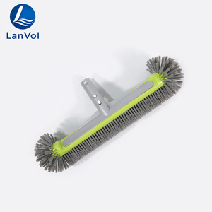 Cepillo para Piscina de Alta Resistencia con Cerdas Fuertes, Ecológico, Portátil, con Cabezal Giratorio de 360 Grados y Respaldo de Aluminio Reforzado - Product Image 3