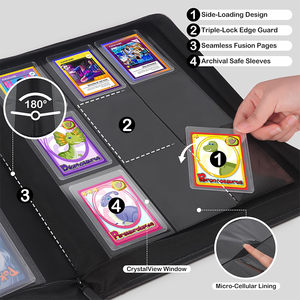 Carpeta Premium para Tarjetas Coleccionables, con 4 o 9 Bolsillos, Capacidad para 252 o 288 Tarjetas, con Cierre, para Tarjetas Deportivas, TCG, Carpeta de 9 Bolsillos - Product Image 5