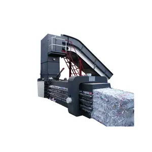 Automatische horizontale Ballen presse Kunststoff-Recycling-Maschine für Altpapier karton Karton Haustier flaschen