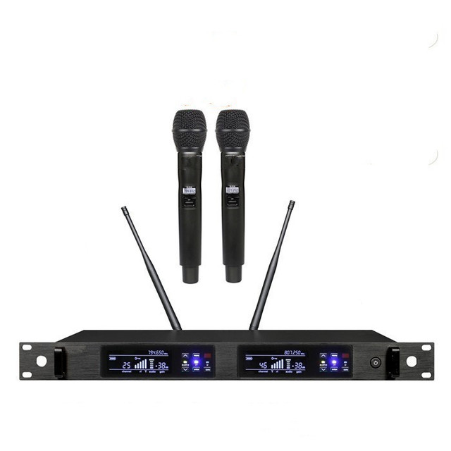 Audio Factory Qlxd4 Qlx24d/KSM9 Condenser True Diversity Wireless Lavalier Headset Microphone for Professional Stage Mic System