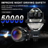 JHS Super Bright Bi Led Projecteur Lentille 3.0 Phares IP68 130W 12000LM Phares Antibrouillard Phare De Voiture Lumières LED Phare