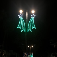 Lumière LED 2D personnalisable pour poteau, motif lumineux pour les fêtes, éclairage de poteau de Noël, éclairage extérieur pour la rue, décorations de Noël