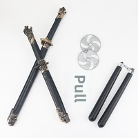 Halloween Role-playing Ninja seri senjata Samurai Nunchucks bundar Set kombinasi panah