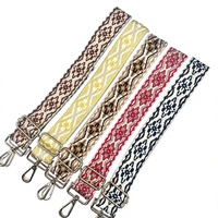 Sangle de sac large en toile jacquard colorée, réglable, de remplacement, pour porté épaule ou croisé, motif losanges, accessoires pour sacs à main