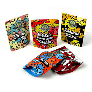 Kunden spezifisch bedruckte 3,5g geruchs neutrale holo grafische Tasche Unregelmäßig Einzigartige, speziell gestanzte, wieder versch ließbare Gummies-Esswaren für Gesichts masken - Product Image 4