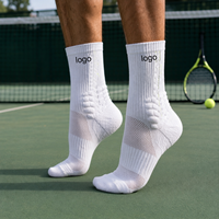 Chaussettes de course à compression Coolmax personnalisées pour le sport, chaussettes de randonnée athlétiques à coussinets