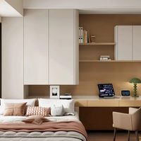 Lit Tatami Minimaliste OEM ODM avec Armoire et Bureau Intégrés, Rangement Intégré pour Chambre d'Enfant
