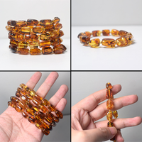 Perles d'ambre naturelles, perles de pierre orange, utilisées pour la fabrication de bijoux DIY (bracelets et colliers)