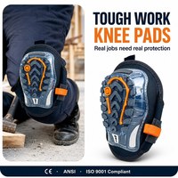 Genouillères ergonomiques en gel transparent avec coque antidérapante Chevron, en néoprène souple, confortables pour le travail à genoux, pour hommes et femmes