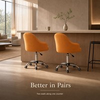 Chaise de bar pivotante en cuir PU réglable en hauteur avec roulettes, style contemporain pour cuisine, maison, hôtel, salle à manger