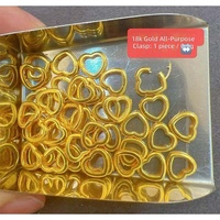 Accessoires de connexion pratiques Laifude, fermoir universel en or 18 carats en forme de cœur, fabriqué en Chine pour la création de colliers et de bracelets DIY