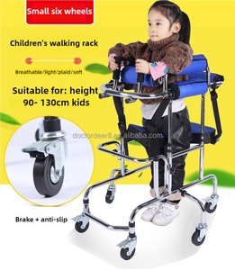 障害性片麻痺脳卒中患者のためのシートとブレーキウォーキングエイドを備えた高さ調節可能なローリングアップライトウォーカー - Product Image 3