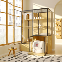 Meubles de chambre personnalisés pour chat : Villa en verre, Niche pour chat, Vitrine d'exposition pour animaux, Cage spacieuse de luxe pour intérieur