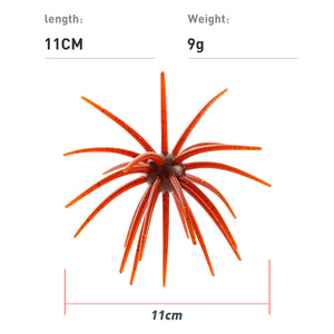 NUEVO OEM Directo de Fábrica Señuelo Blando de TPE tipo Bola de Pelusa 110mm 10g, Simulación de Erizo de Mar para Pesca de Lubina y Bagre - Product Image 2