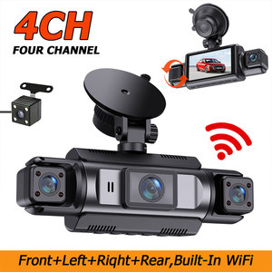 4-Kanal WLAN-<span class=keywords><strong>Dashcam</strong></span> Autokamera Black Box Fahrrekorder FHD 1080P Vorne Links Rechts Hinten Nachtsicht Schleifenaufnahme - Product Image 1