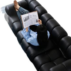 Sofá Modular de Cuero Genuino Estilo Italiano, Forma Recta en L, Relleno de Espuma, Muebles para Sala de Estar - Product Image 5