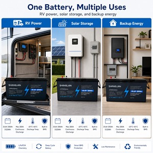 <b>24V</b> 200Ah 25.6V LiFePO4 <b>Battery</b> Rechargeable Lithium <b>Battery</b> for Home Energy Storage - Product Image 4