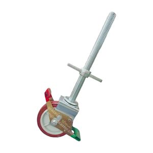 8-Zoll Schwerlast-Lenkrollen mit Verstellbarem Gewindestiel für Baustellen-Gerüste, 250 kg Tragkraft - Product Image 1