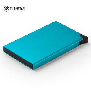 TILONSTAR TWM112 Custom Design Logo Gifts Aluminum Mini Pocket <b>Card</b> Case Sublimation Credit <b>Card</b> <b>Holder</b> For Men - Product Image 3