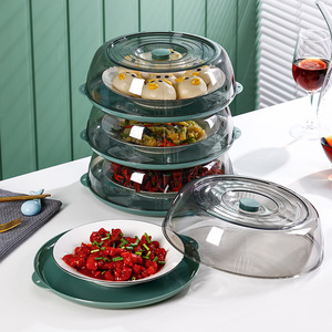 Food Cover Household Kitchen Heat Insulating Transparent With Lid Stackable Round Dustproof Insect Proof Food Grade - Product Image 1