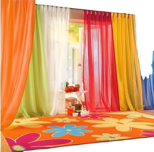 Rideau en <span class=keywords><strong>Tulle</strong></span> multicolore de mariage, rideau occultant arc-en-ciel en Voile transparent solide prêt à l'emploi - Product Image 2