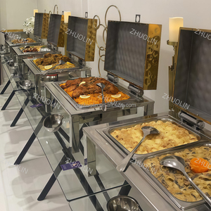 Ornate Catering Marmite Hammered Gold Hot Serving Chaffer Arabic-Chafing-<strong>Dish</strong> for Wedding Zaffa Buffet Hotel Ramadan <strong>Iftar</strong> <strong>Iftar</strong> - Product Image 1