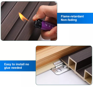 Chất lượng cao sang trọng WPC tường ốp rãnh nội thất Composite Panel với thiết kế hiện đại không thấm nước & chống cháy WPC rãnh tường - Product Image 5