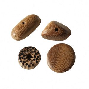 Cuentas Sueltas de Madera Natural Sin Teñir al por Mayor, Mezcla de 12 mm, Cuentas Espaciadoras Clásicas Ecológicas para Kits de Bricolaje de Pulseras y Collares - Product Image 1