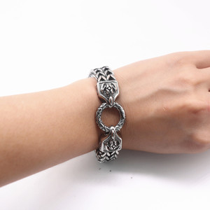 Pulsera de plata tibetana yunnique con diseño geométrico de escorpión para hombre, joyería de moda, origen Guangzhou GZYB-0205 - Product Image 4