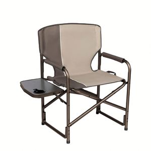 Chaise de chasse portable d'extérieur avec table latérale, chaise de camping pliante en bois, chaise de réalisateur - Product Image 1