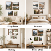 Cadre photo en bois massif rustique fait main style Art Déco, style campagnard vintage, décoration murale pour la maison, taille personnalisée - Grande Vente