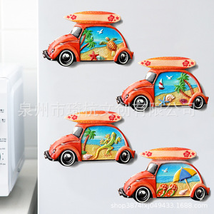 Imanes de Resina 3D con Tema Oceánico, Forma de Corazón, Paquete de Varias Piezas, Recuerdos de Diseño Costero - Product Image 2